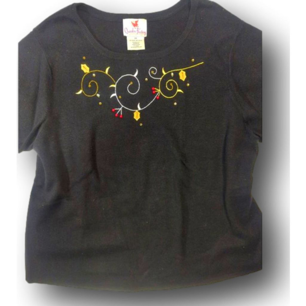 Short sleeve holiday Christmas sweater - Picture 1 of 3